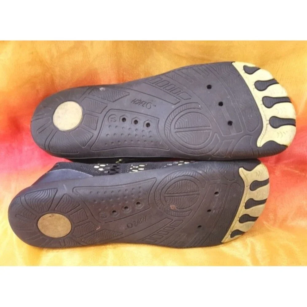 Pre owned Men Maui and Sons Water Black Drawstring Closur Beach Surf Shoes Sz 12